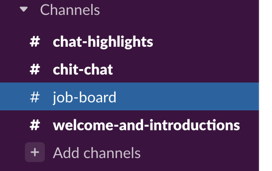Screenshot of remote job openings posted in the Support Driven online community
