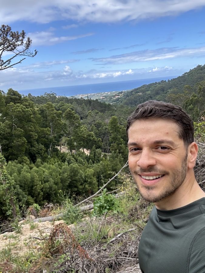 Michael Nazari on a coastal trail
